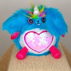 Zuru Rainbocorns Unicorn Rainbow Bunny 10" IPlush Stuffed Animal Blue